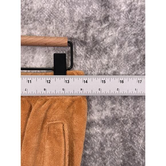 Donni Pants Small Womens Brown Terry Henley Pull On Jogger Sweatpants - Picture 3 of 6